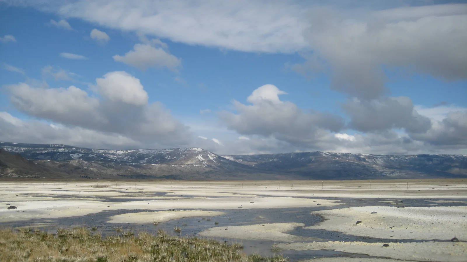 A wide shallow lake in a dry basin under open sky, Lake County, Oregon